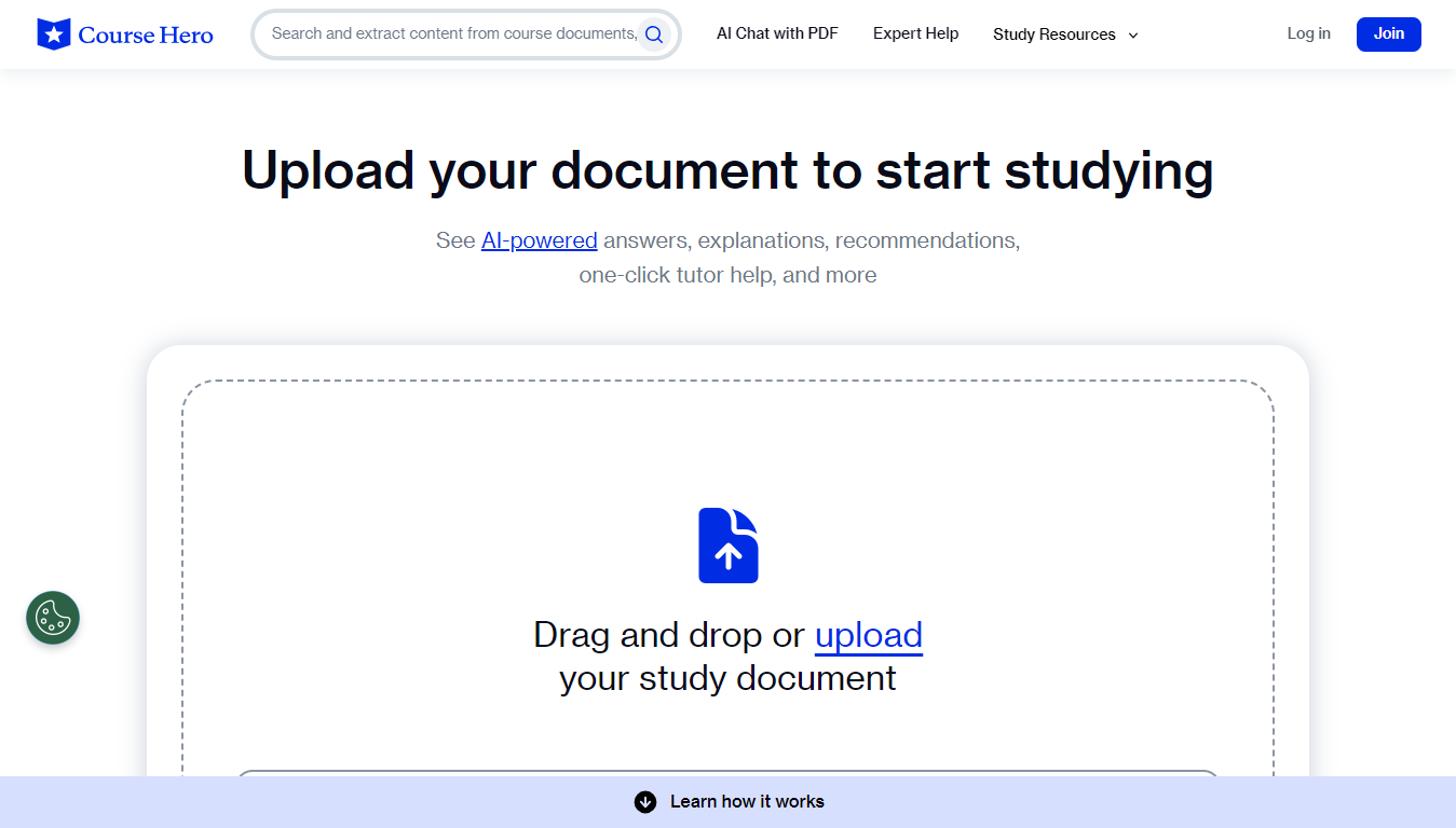 Course Hero Home Page