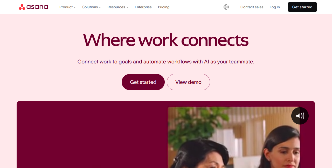 Asana Home Page