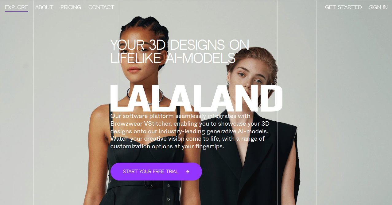 Lalaland AI Home Page