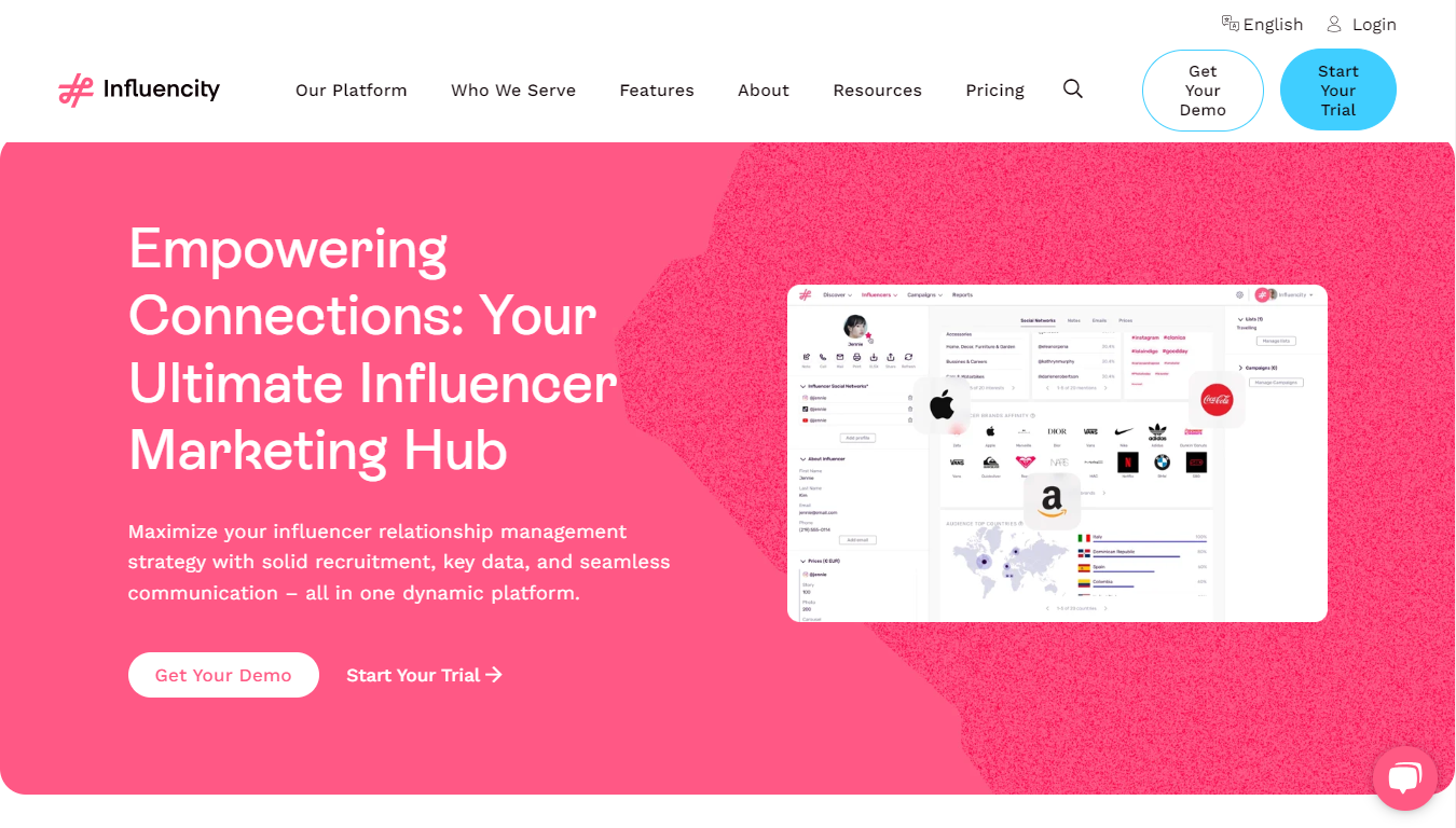 Influencity Home Page