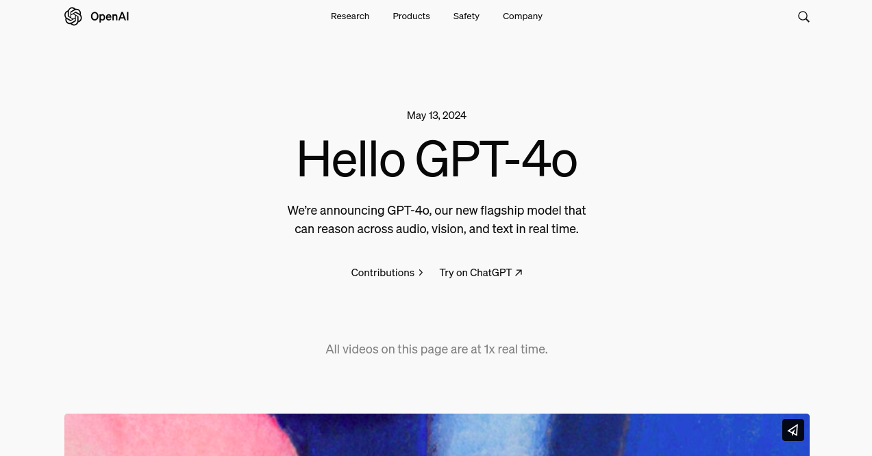 GPT-4o Home Page