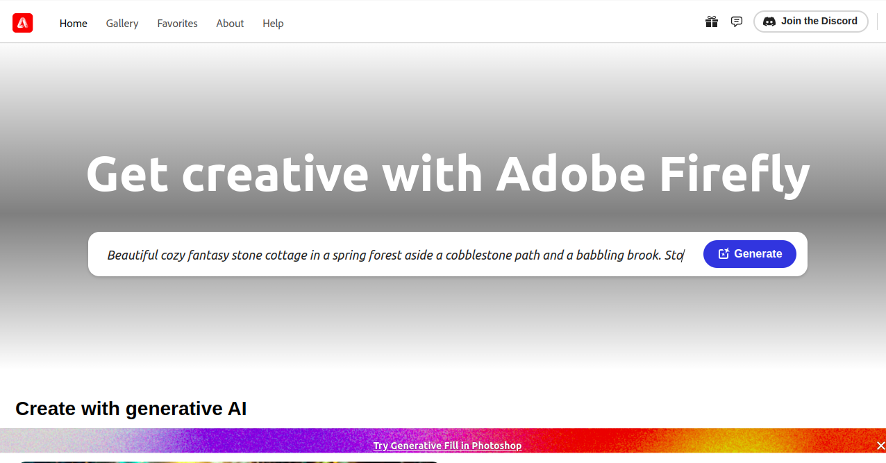 Adobe Firefly 3 Home Page