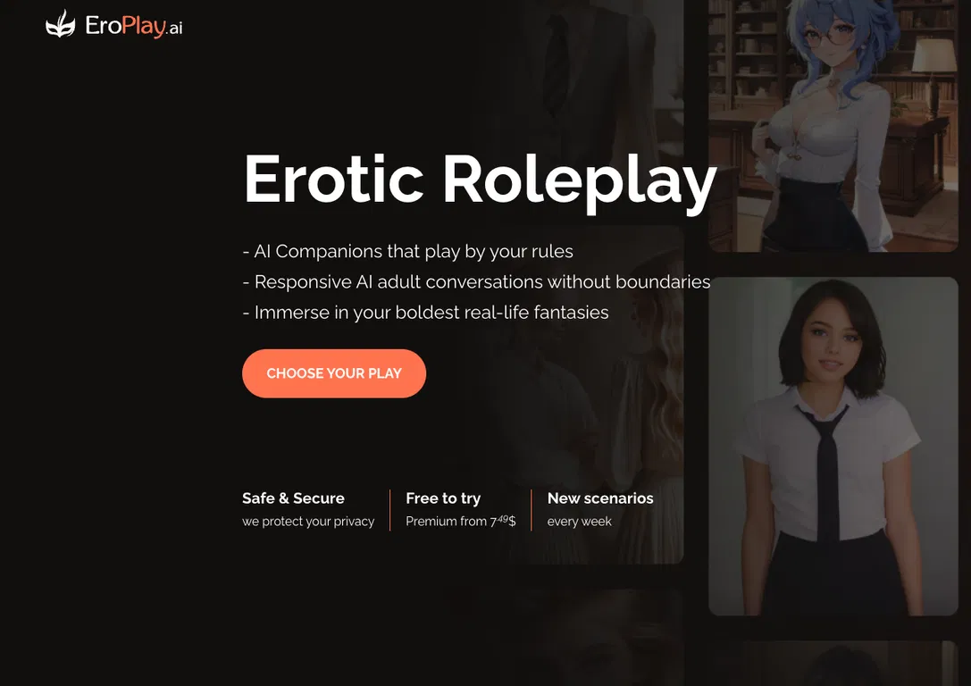 EroPlay.ai Home Page