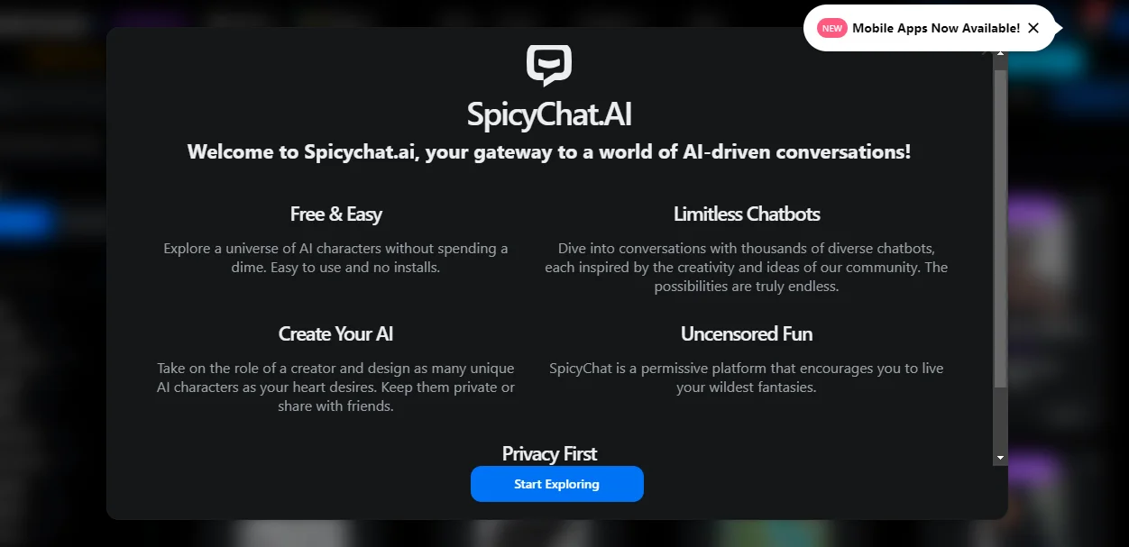 Spicychat Home Page