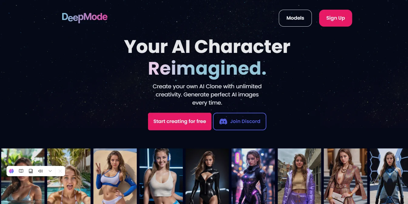 DeepMode.ai Home Page