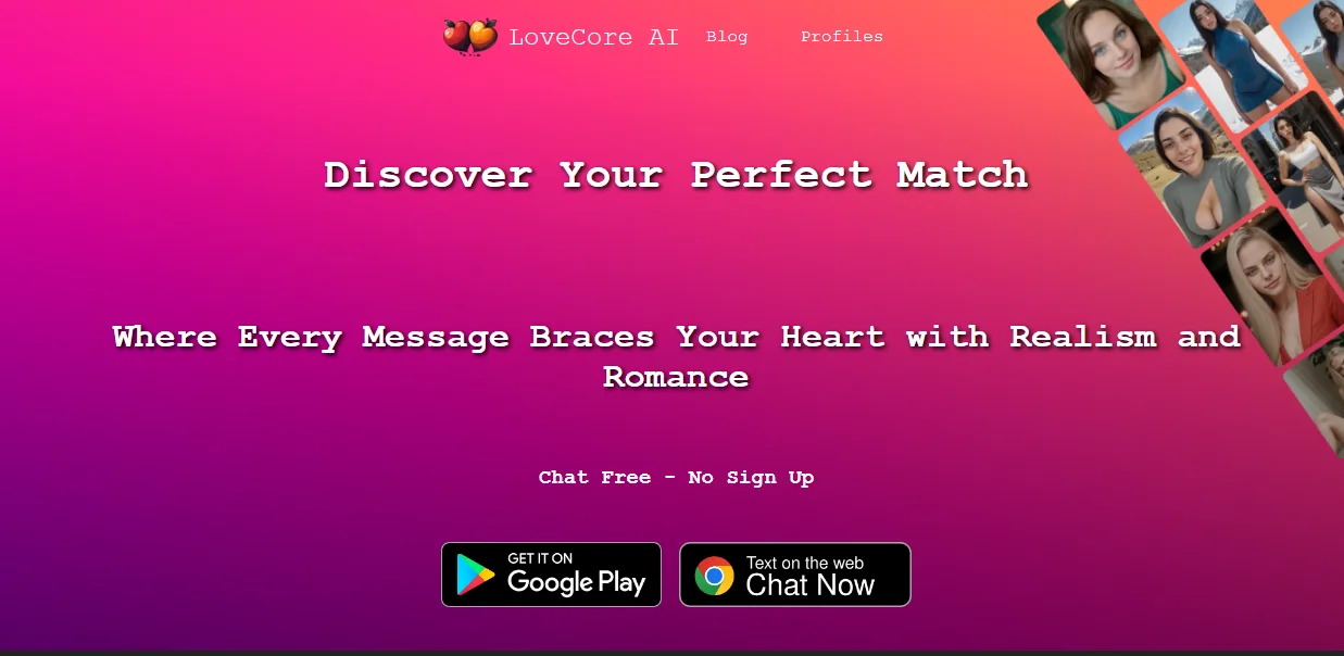 LoveCore AI Home Page