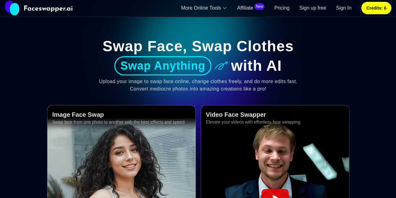 Face Swapper Home Page