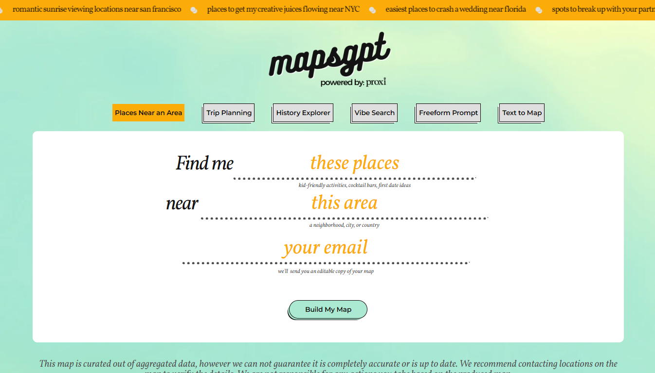 MapsGPT Home Page