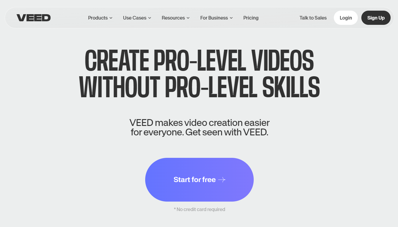 VEED Home Page