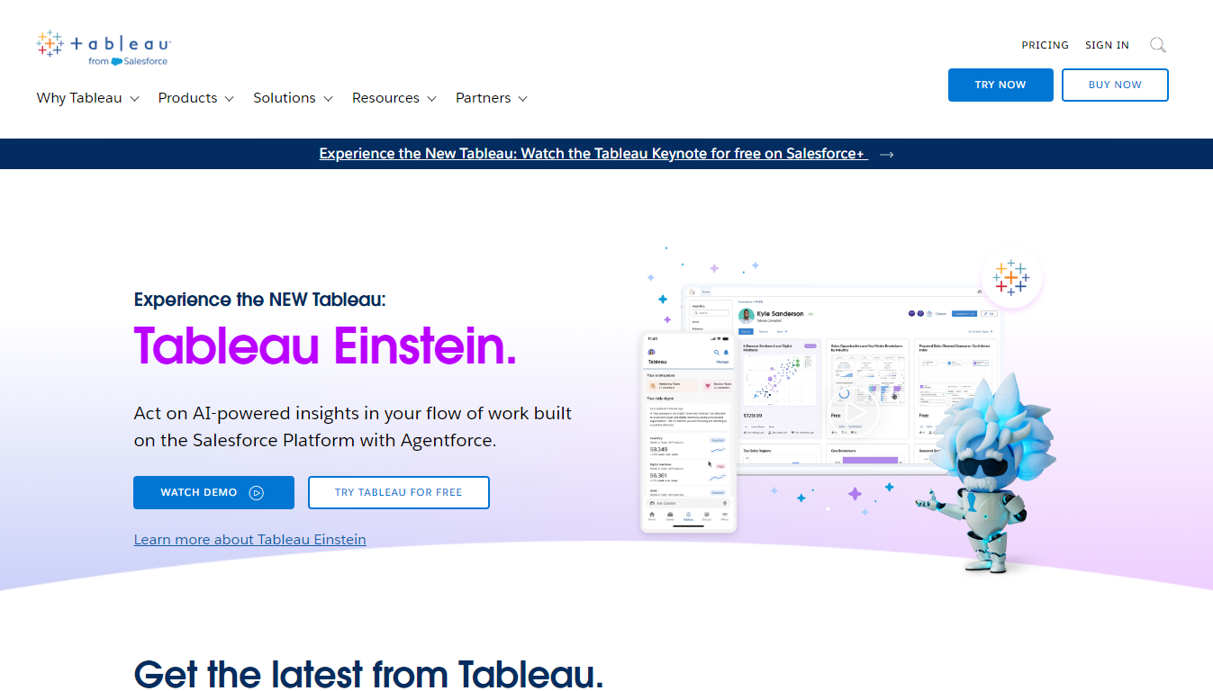 Tableau Home Page