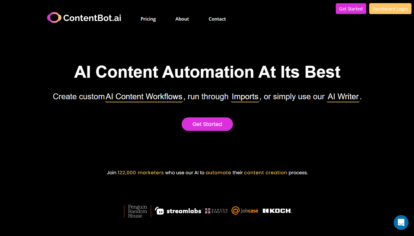 ContentBot Home Page