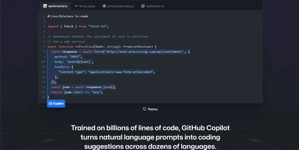 GitHub Copilot AI Home Page