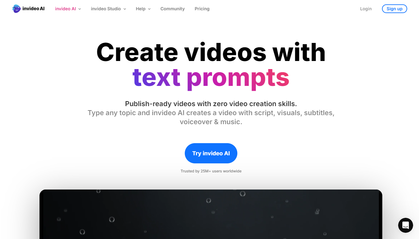 InVideo Home Page